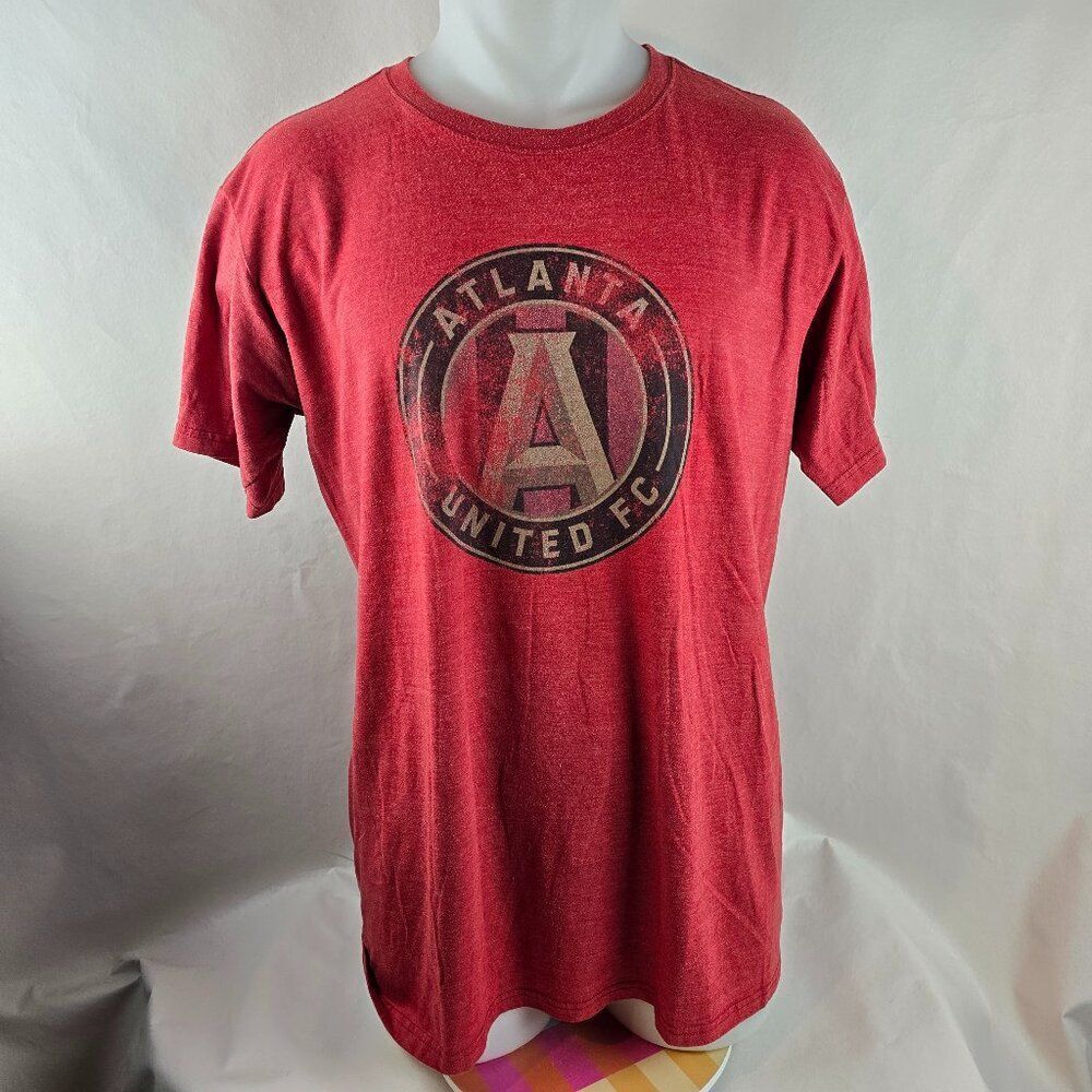 Atlanta United FC T Shirt Mens Large Red MLS Soccer Fanatics Graphic Tee Logo